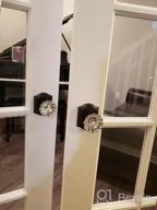 картинка 1 прикреплена к отзыву Matte Black 4 Pack Half-Dummy Glass Crystal Door Knobs For Closet/Bifold Inactive Dummy Doors от Michael Gonzales