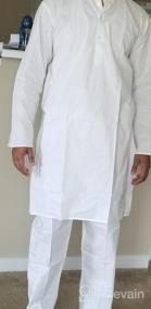 img 7 attached to SKAVIJ Men'S Tunic Cotton Kurta Pajama Indian Yoga Casual Dress Set
