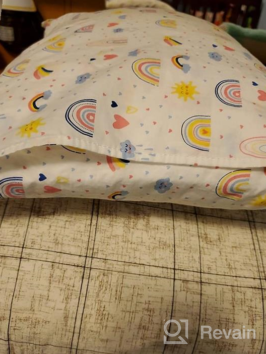 img 1 attached to Machine Washable Toddler Pillow, 13 X 18 Inches - Perfect For Sleeping And Travel, Fits Cots (Pillowcase Not Included) review by Alexander Craner