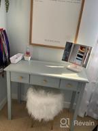 картинка 1 прикреплена к отзыву Компактный и стильный письменный стол светло-зеленого цвета с ящиками для небольших помещений - идеально подходит для домашнего офиса, учебы или косметического преображения от Jessica Johnson