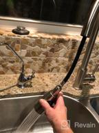 img 1 attached to Comllen Brushed Nickel Kitchen Faucet With Pull Down Sprayer Stainless Steel Kitchen Faucets, Modern Pull Out High Arc Single Lever Kitchen Sink Faucet Single Handle Faucet Without Deck Plate review by Nathan Jones