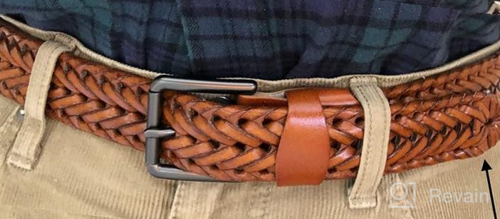 img 1 attached to Stylish And Durable Men'S Braided Leather Belt - Ideal For Casual Jeans - Hand-Woven With 1 3/8" Width - Perfect Gift Option From CHAOREN review by Seth Gibbons