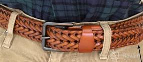 img 8 attached to Stylish And Durable Men'S Braided Leather Belt - Ideal For Casual Jeans - Hand-Woven With 1 3/8" Width - Perfect Gift Option From CHAOREN
