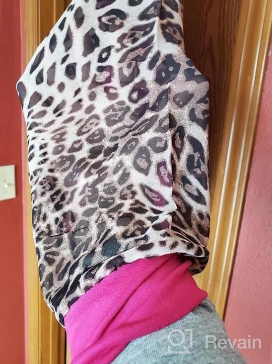 img 1 attached to Woman Casual Tops Long Sleeve Leopard Print Patchwork Plus Size T-Shirt Blouses review by Elder Unogu