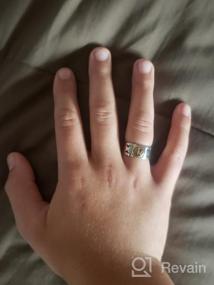 img 5 attached to Винтажное серебряное улыбающееся открытое кольцо для женщин: широкое массивное регулируемое кольцо Solesi Smiley Face