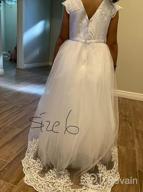 img 1 attached to ABAO SISTER Elegant Satin Lace Fancy Flower Girl Dress, Perfect for Pageant and Ball Gown Events (Size 2, Ivory) review by Jeremy Tang