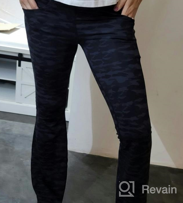 img 1 attached to High Waist Bootcut Yoga Pants With Pockets For Women - Flattering Flare Casual Leggings For Workouts review by John Wood