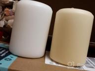img 1 attached to CandleNScent 3X6 White Pillar Candles Unscented (Pack Of 6) review by Kim Major