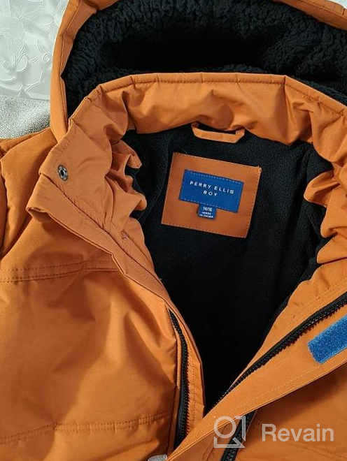 img 1 attached to 🧥 Stylish Perry Ellis Taslon Stadium Cinnamon Boys' Jackets & Coats for Trendy Kids review by Aaron Vazquez