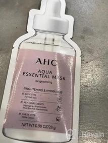 img 5 attached to Маска AHC Aqua Essentials для гидратации и осветления тусклой кожи, 100% хлопковые листы, 5 штук.