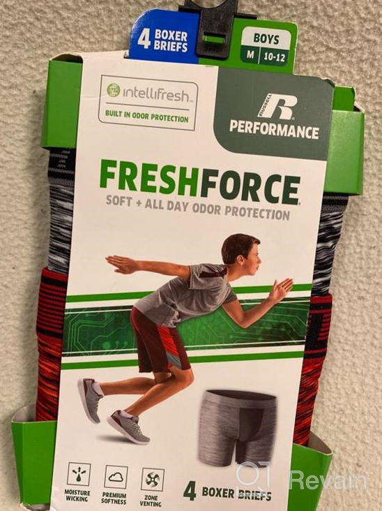 Russell Athletic Boys' Freshforce Performance Boxer Brief (4 Pack