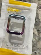 img 1 attached to Secbolt 42Mm Case Compatible Apple Watch Band With Built In Tempered Glass Screen Protector- All Around Protective Case For IWatch Series 3/2/1, Silver(42Mm) review by Erica Pratt