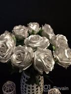 img 1 attached to Charming Champagne Artificial Silk Rose Bouquets For Weddings And Home Decor - Pack Of 10 review by Christine Noland