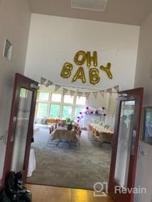 img 5 attached to Natural Burlap Swallowtail Baby Shower Banner With Jute Cord - Party Decoration By Junxia