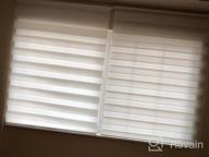 картинка 1 прикреплена к отзыву LUCKUP White Horizontal Zebra Dual Roller Blinds Day And Night Curtains - Easy To Install 17.7" X 59" Window Shade - Optimal For SEO от Curby Alston