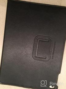 img 8 attached to Snugg IPad Air 2 Leather Smart Cover Case With Kick Stand And Built-In Stand - Black