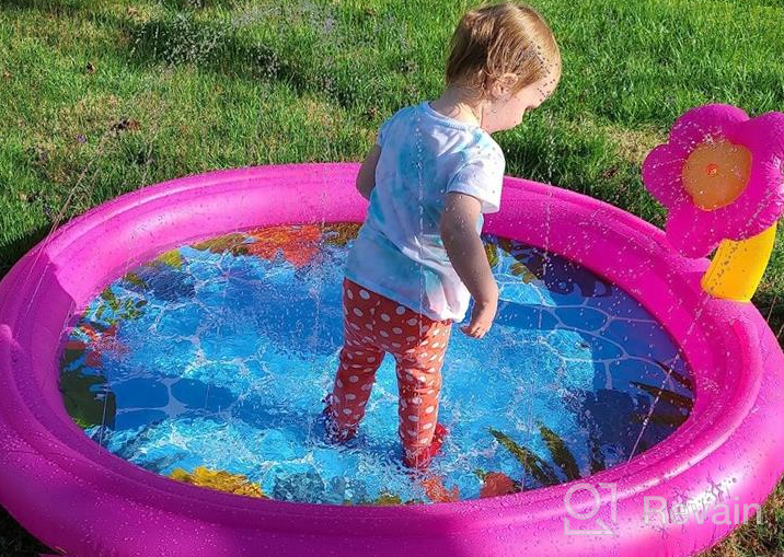 img 1 attached to 68-Inch Tepsmigo Splash Pad: The Ultimate Summer Water Fun For Girls review by Ben Duncan