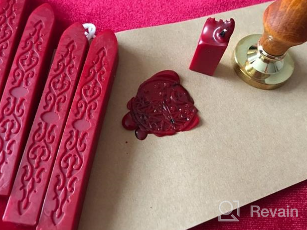 img 1 attached to Yoption 5 Pcs Metallic Red Totem Fire Manuscript Wax Seal Sticks With Wicks For Wax Seal Stamp review by Beth Parker