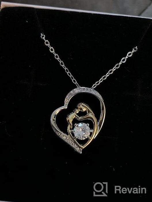 img 1 attached to 💝 XIANNVXI Mom Birthday Gifts Necklace from Daughter Son Love Heart CZ Silver Necklaces Mothers Day Jewelry for Women review by Josh Thompson