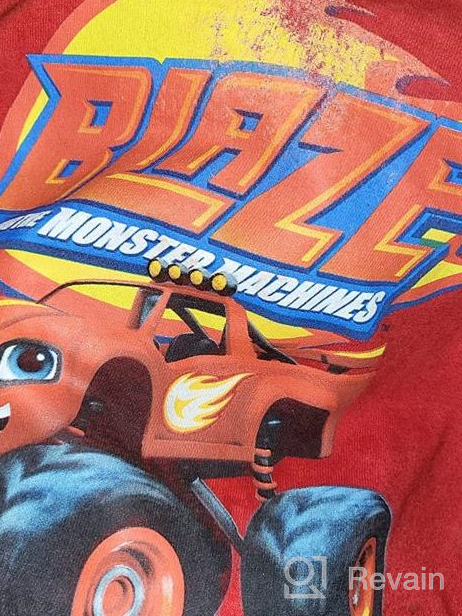 img 1 attached to Nickelodeon's Blaze and the Monster Machines Boys' Short Sleeve T-Shirt: Rev Up Your Style! review by Chris Fields