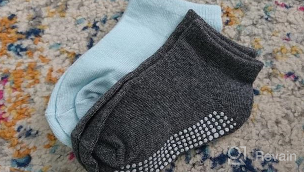 img 1 attached to Keep Your Little One Safe And Comfy With CozyWay Non-Slip Toddler Ankle Socks: Low Cut Baby Socks With Grips In 12/14/15 Pairs For Girls And Boys! review by Bob Moonin