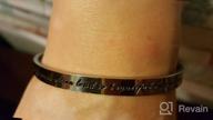img 1 attached to Stainless Steel Motivational Mantra Bracelet: A Perfect Birthday and Graduation Gift for Women review by Srinivasan Bennett