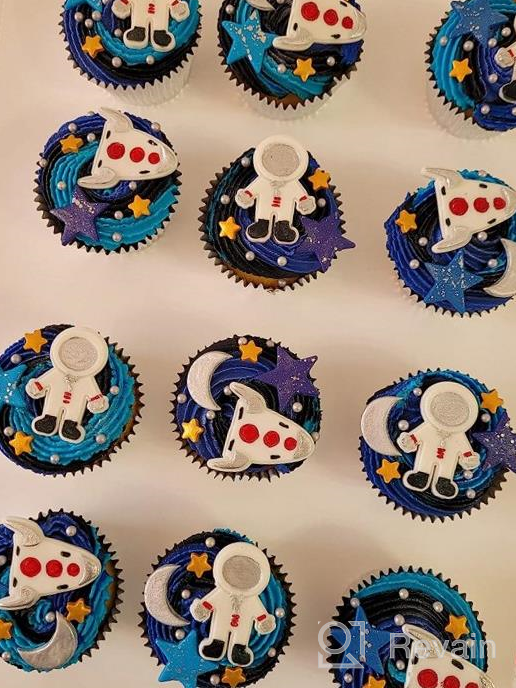 img 1 attached to Create Amazing Outer Space Themed Treats With JeVenis Set Of 12 Space Cake Molds And Cookie Cutters For Space Birthday And Baby Shower Decorations review by Emily Mason