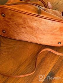 img 7 attached to Винтажная кожаная женская сумка через плечо - дизайнерская большая сумка, верхняя ручка, сумки-портфели и сумки через плечо