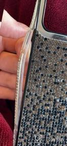 img 6 attached to AHTONG For IPhone 12 Case Gradient Bling Case With Glitter Sparkle Diamond, Shiny Crystal Rhinestone TPU Bumper Protective Case Cover For IPhone 12 Pro,Silver-Black(6.1 Inch)