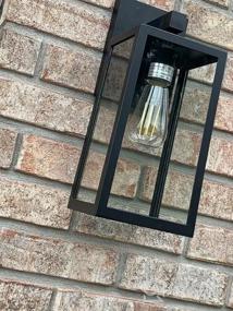 img 6 attached to MAXvolador Outdoor Wall Lantern, Exterior Waterproof Wall Sconce Light Fixture, Dark Chocolate Anti-Rust Wall Light With Clear Glass Shade, E26 Socket Wall Mount Lamp For Porch(Bulb Not Included)