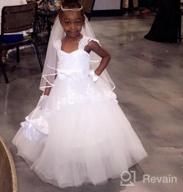 img 1 attached to Elegantly Adorned Tulle Flower Girls' Clothing with Appliques Sleeves review by Andrea Sonnier