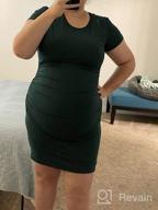 img 1 attached to Maternity Dress For Women: Short Sleeve Ruched Pregnancy Clothes By Smallshow review by Jeff Clites