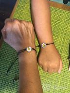 img 1 attached to 🤝 Matching Couple Friendship Bracelets - Me&Hz Pinky Promise Bracelet with Sunflower, Cross, Heart, and Compass Charms - Ideal Gifts for Women, Girls, Mother, Daughter, and Best Friends review by Tammy Chavez