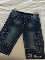img 1 attached to Men'S Cargo Denim Biker Shorts With Zipper Details From Idopy review by Chris Horton