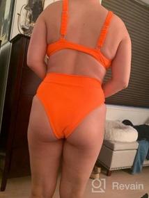 img 5 attached to Cutiefox Women'S 2 Piece Swimsuit Push Up Straps Scoop Neck High Waist Bikini Sets Swimwear