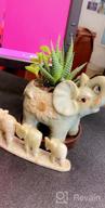img 1 attached to Retro Glazed Elephant Succulent Planters - 2 Pack Pot And Saucer Set For Home And Garden Decoration review by Nate Ducey