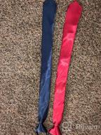 img 1 attached to 15 inch/19 inch Polyester Satin Zipper Neckties for Boys - Solid Color Zipper Tie by Aurya review by Maurice Rivera