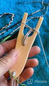 img 5 attached to Создавайте потрясающие шнуры с помощью Mythrojan Bone Lucet Fork: инструмент для плетения с полированной отделкой