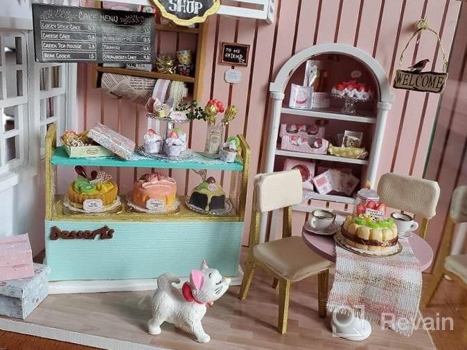 img 1 attached to Create Your Own Charming World With CUTEBEE Dollhouse Miniature And Furniture Kit - Leisurely Moment, 1:24 Scale review by Heather Phillips