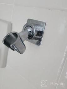img 6 attached to Adjustable Handheld Shower Bracket With Brushed Brass/Gold Finish - No Drill Installation Required