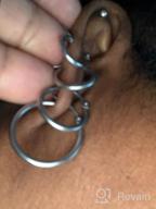 img 1 attached to Stainless Steel Round Hoop Earrings For Women - 8 Pairs 2 Style Twisted Silver Tone 10MM, 12MM, 15MM & 20MM Set review by Homer Reed