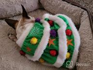 img 1 attached to Small Dog Cat Christmas Tree Costume Funny Pet Cosplay Outwear Coat Apparel Hoodie review by Jessica Williams