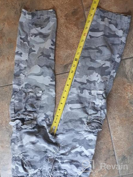 img 1 attached to 👖 Mesinsefra Boys Casual Cargo Pants: Kids Youth Combat Army Camping Outdoor Camo Slacks Trousers with 6 Pocket review by Aries Greene