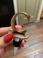 img 1 attached to Bronze Reusable Wine Stopper With Stainless Steel Letter A - Perfect Funny Gift For Wine Lovers review by Jamal Gignilliat