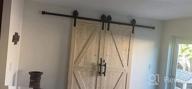 img 1 attached to Transform Your Space With SMARTSTANDARD 16Ft Double Barn Door Hardware Kit - Heavy Duty, Quiet And Smooth Operation - Easy Step-By-Step Installation - Fits 42"-48" Wide Door Panel (Bigwheel Hanger) review by James Turpin