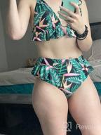 img 1 attached to Flaunt Your Style With Sporlike High Waisted Ruffle V Neck Bikini - Perfect Swimwear For Women! review by Jim Fuhrer