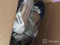 img 1 attached to Stylish And Comfortable Women'S Low Kitten Heels With Rhinestones For Wedding, Evening And Party Wear review by Christopher Williams