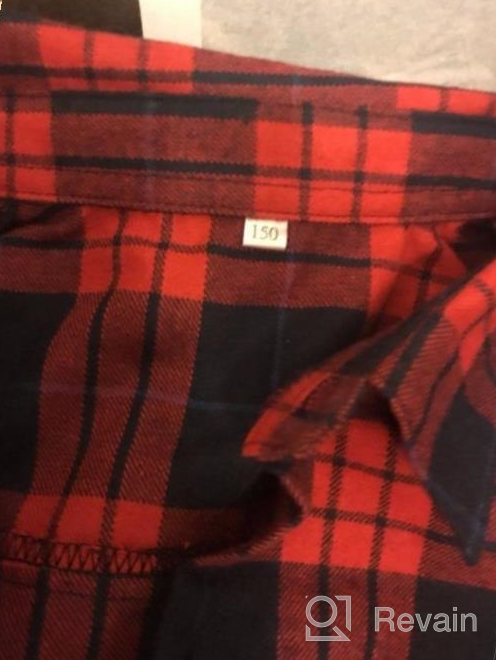 img 1 attached to 👕 Boys' Clothing: Uwback Flannel Check Shirts with Sleeve review by Chris Bhatia