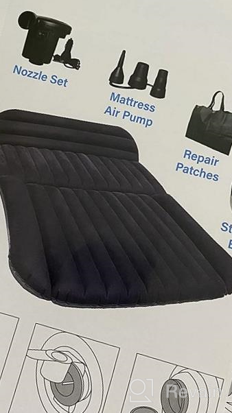 img 1 attached to Experience Ultimate Comfort On The Go With QDH SUV Air Mattress - Portable Car Bed For Travel & Camping In Blue And Black review by Larkeese Casiano