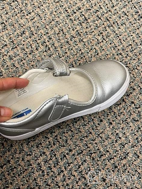 img 1 attached to Silver Leather Sneaker for Girls by Keds - Girls' Shoes review by Troy Williams